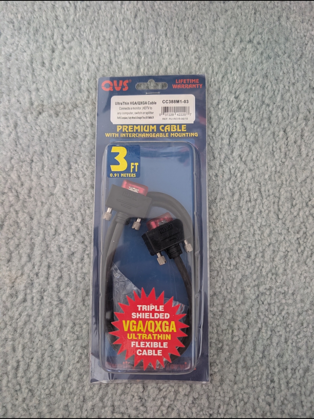 Victoria's Secret Black VGA/QXGA Cable with Red Connector Accents